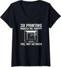 Womens 3D Printer Saying 3D Prints V Neck