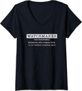 Womens Watchmaker Definition Watch Maker Horologist V-Neck
