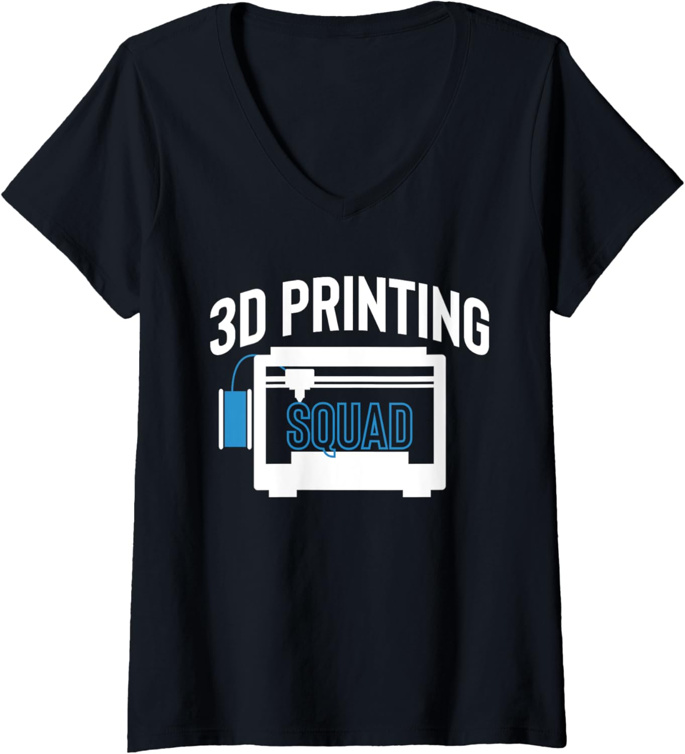 Womens 3D Printing Squad Printer V Neck