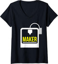 Womens 3D Printer Maker V Neck