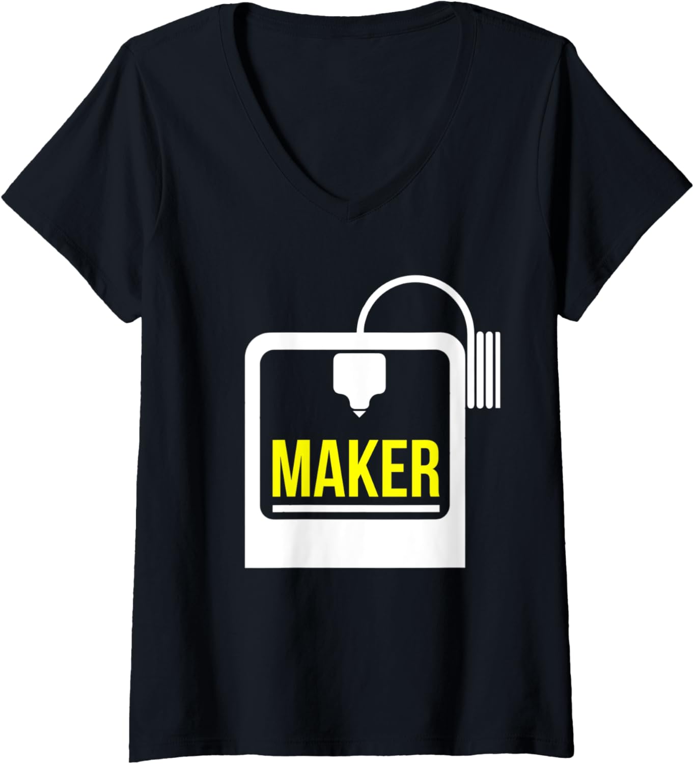 Womens 3D Printer Maker V Neck