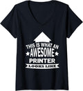 Womens This Is What An Awesome Printer Looks Like V Neck