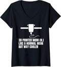 Womens 3D Printing Mom Definition Mothers Day 3D Printing Printer V Neck