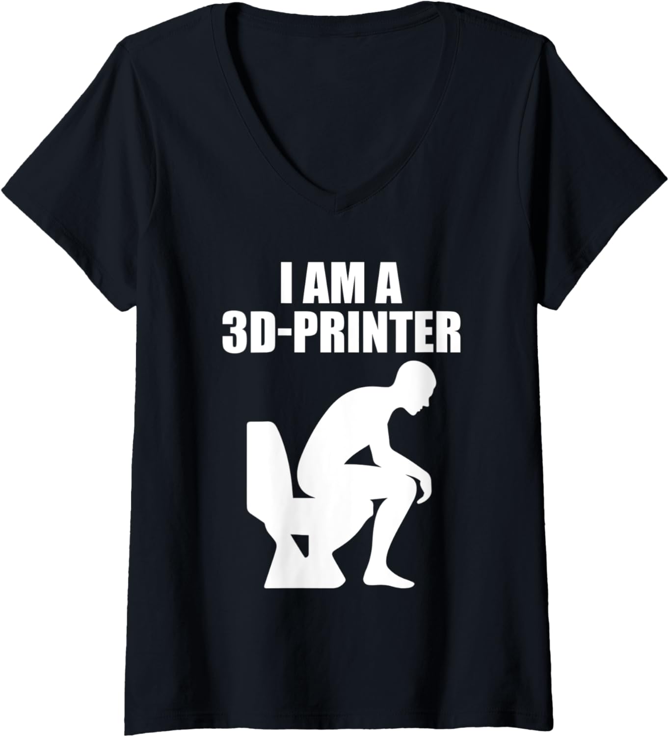 Womens 3D Printer Print Funny Saying Ich Bin Ein 3D Printer V