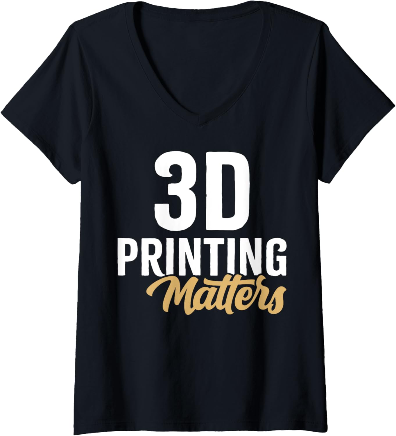 Womens 3D Printing Matters Vintage 3D Printer V Neck