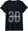 Womens 3D Printing 3D Printer Machine V Neck