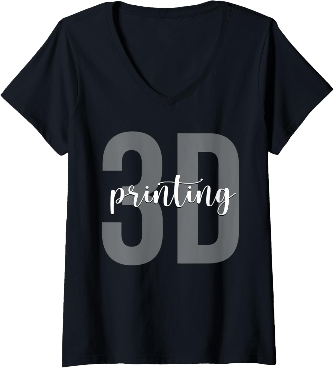 Womens 3D Printing 3D Printer Machine V Neck