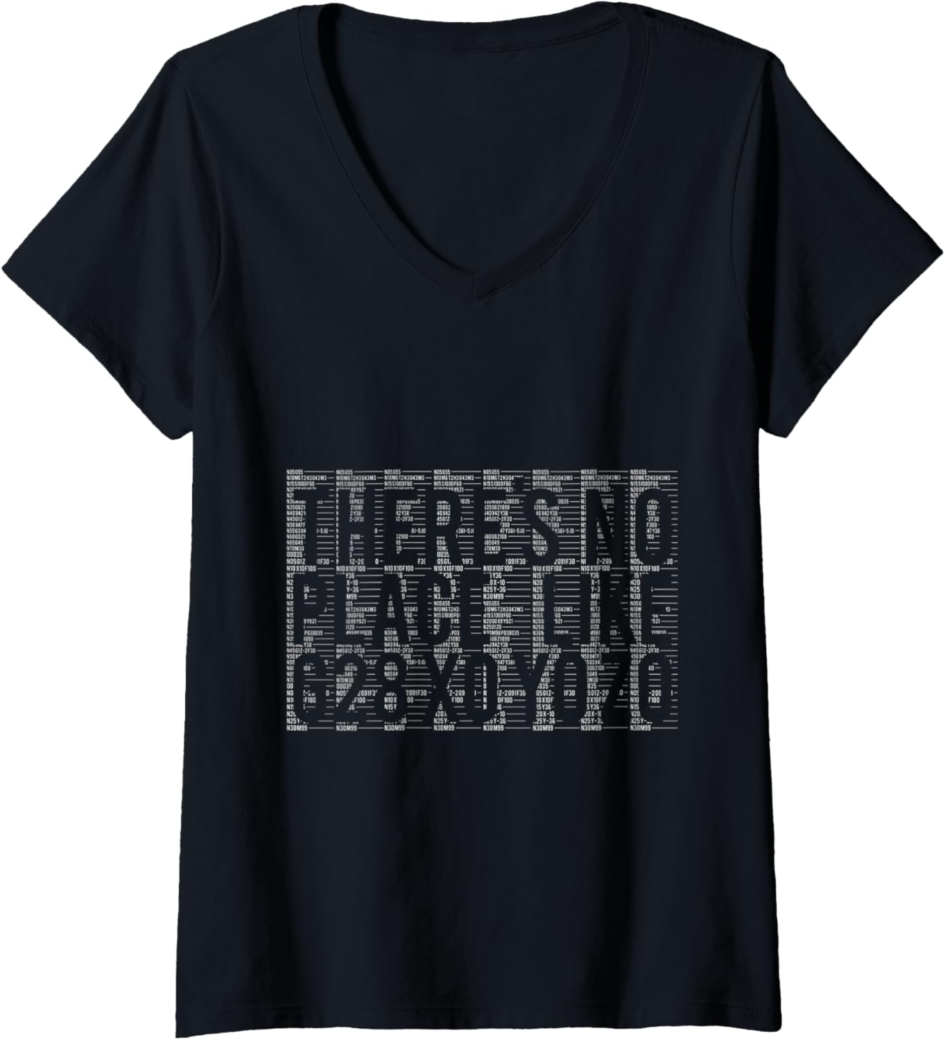 Womens Funny G28 Cnc 3D Print Designer Programmer G Code V Neck