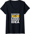 Womens 3D Printer Is Always A Good Idea 3D Printer V Neck