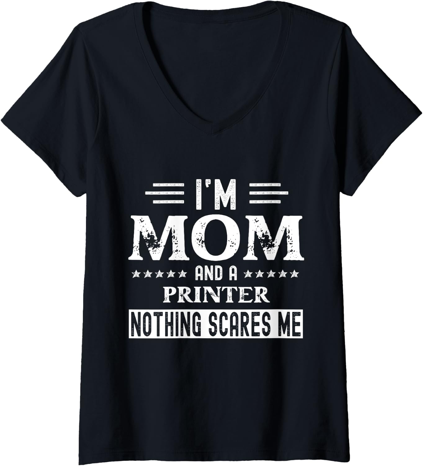 Womens I Am A Mom Printer T Shirt Funny Women V Neck