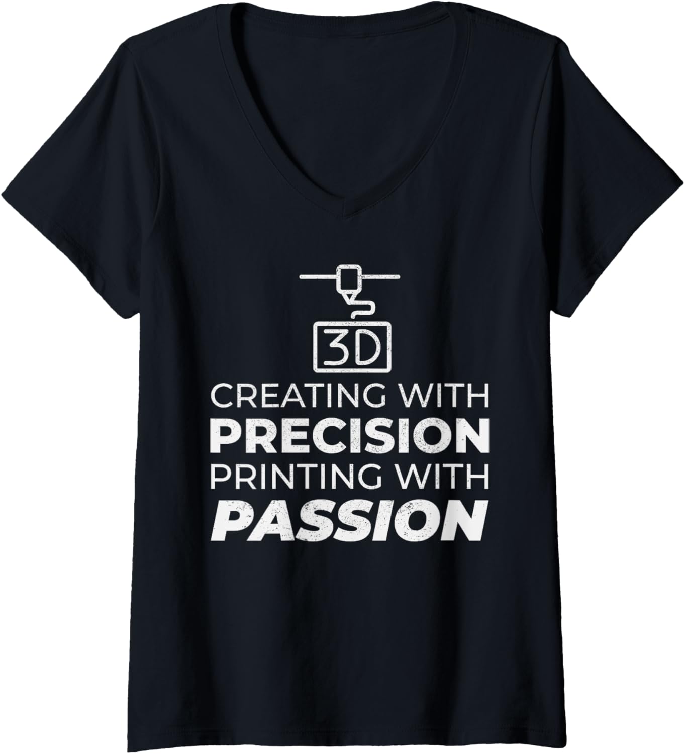 Womens 3D Printer 3D Printing Funny V Neck
