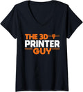 Womens 3D Printer Guy 3D Printing V Neck