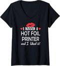 Womens I Kissed A Hot Foil Printer Design Married Dating Anniversa V