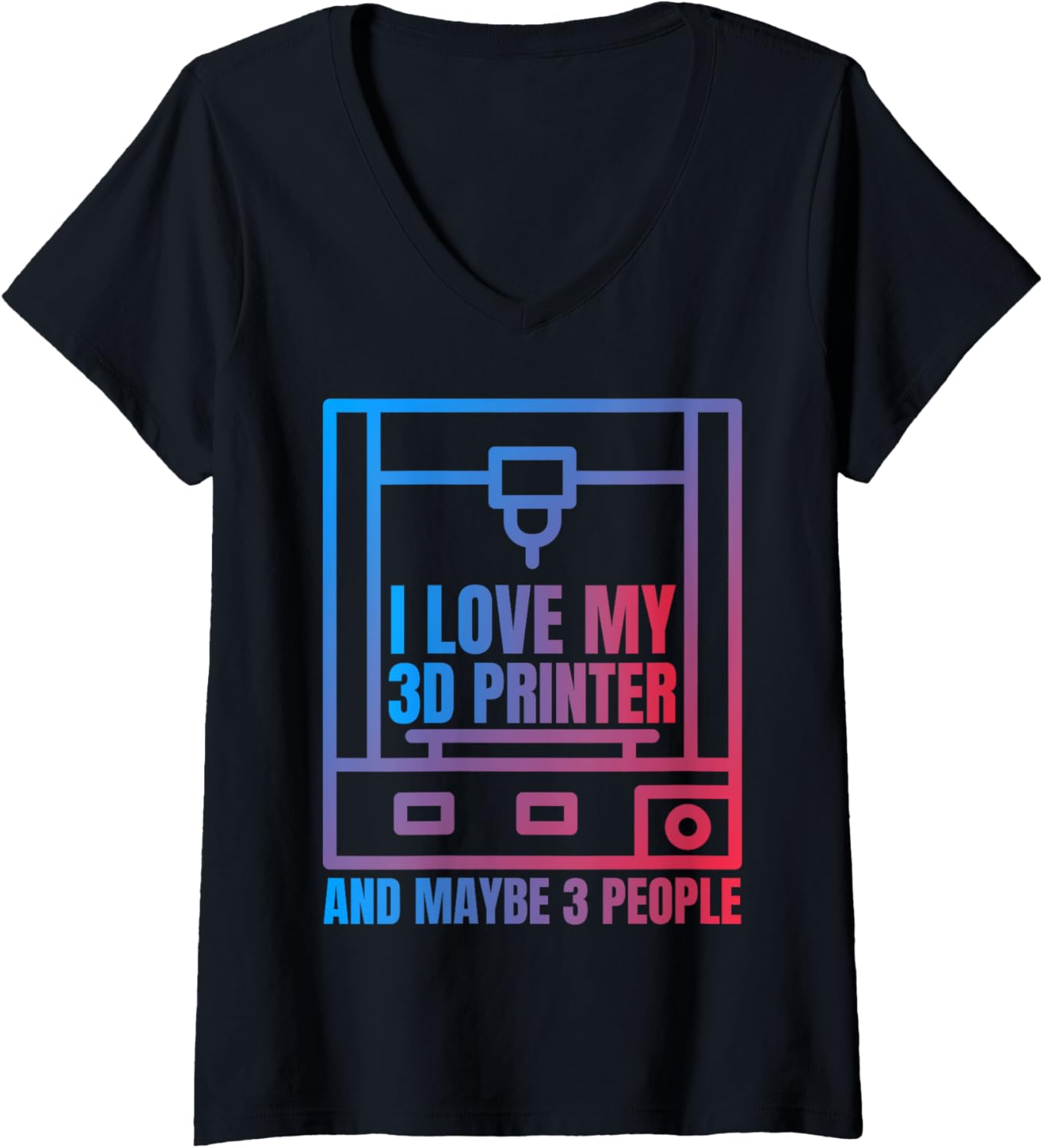 Womens I Love My 3D Printer Funny Designs Nerds Cad Lovers V