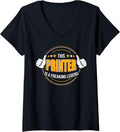 Womens Funny Quote Legendary Printer V Neck