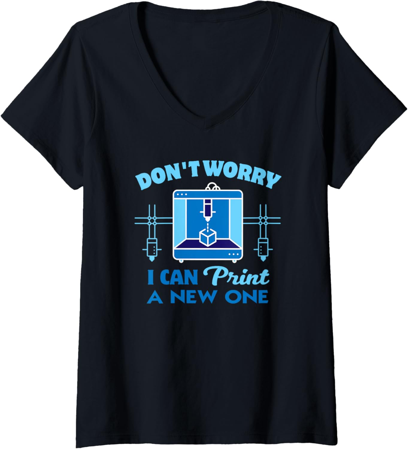 3D Printing Printer Nerd Geek Funny 3D Printer Humor V Neck