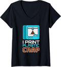 Womens I Print Plastic Crap I Printer Code Nerd 3D Printing V