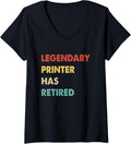 Womens Legendary Printer Has Retired V Neck