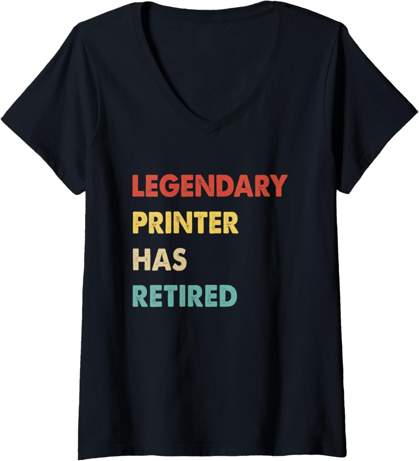 Womens Legendary Printer Has Retired V Neck