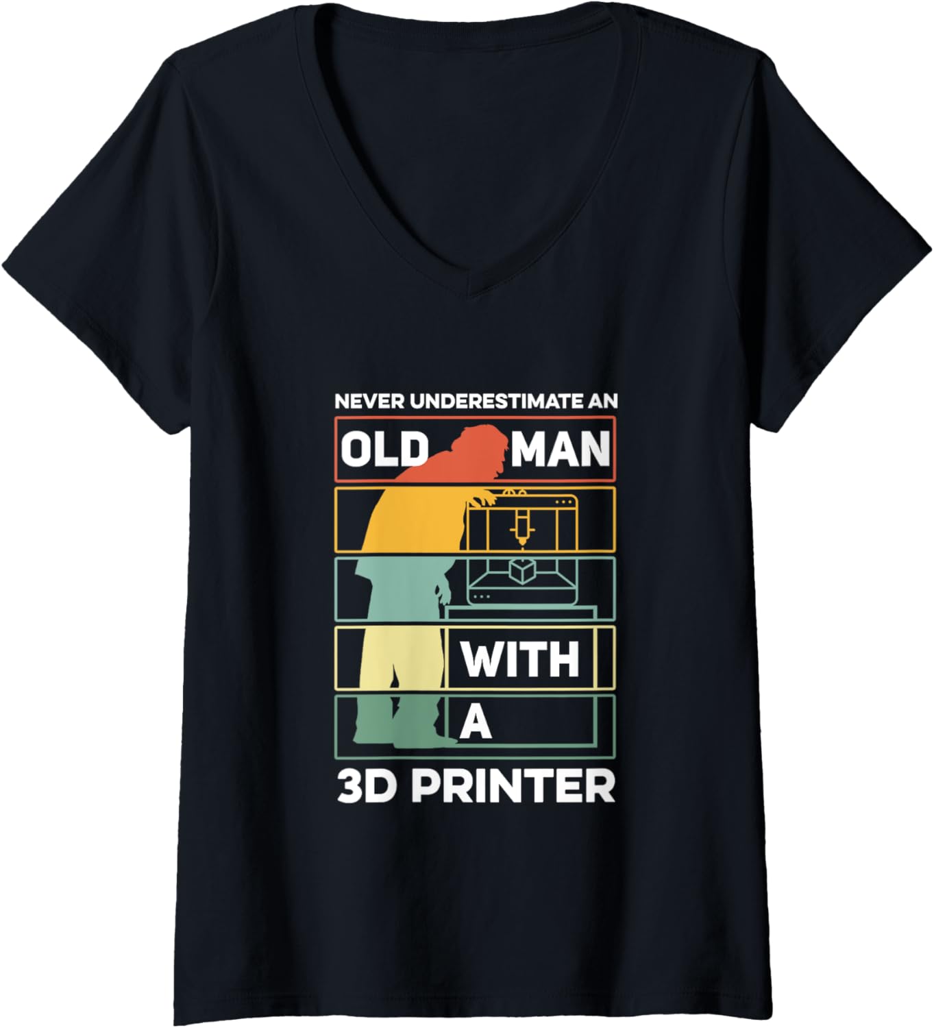 Womens 3D Printing Service Business Owner 3D Printer Lovers Senior V Neck