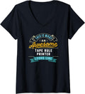 Womens Funny Tape Rule Printer Shirt Awesome Job Occupation V Neck