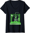 Womens 3D Printer Machine 3D Printing Men V Neck