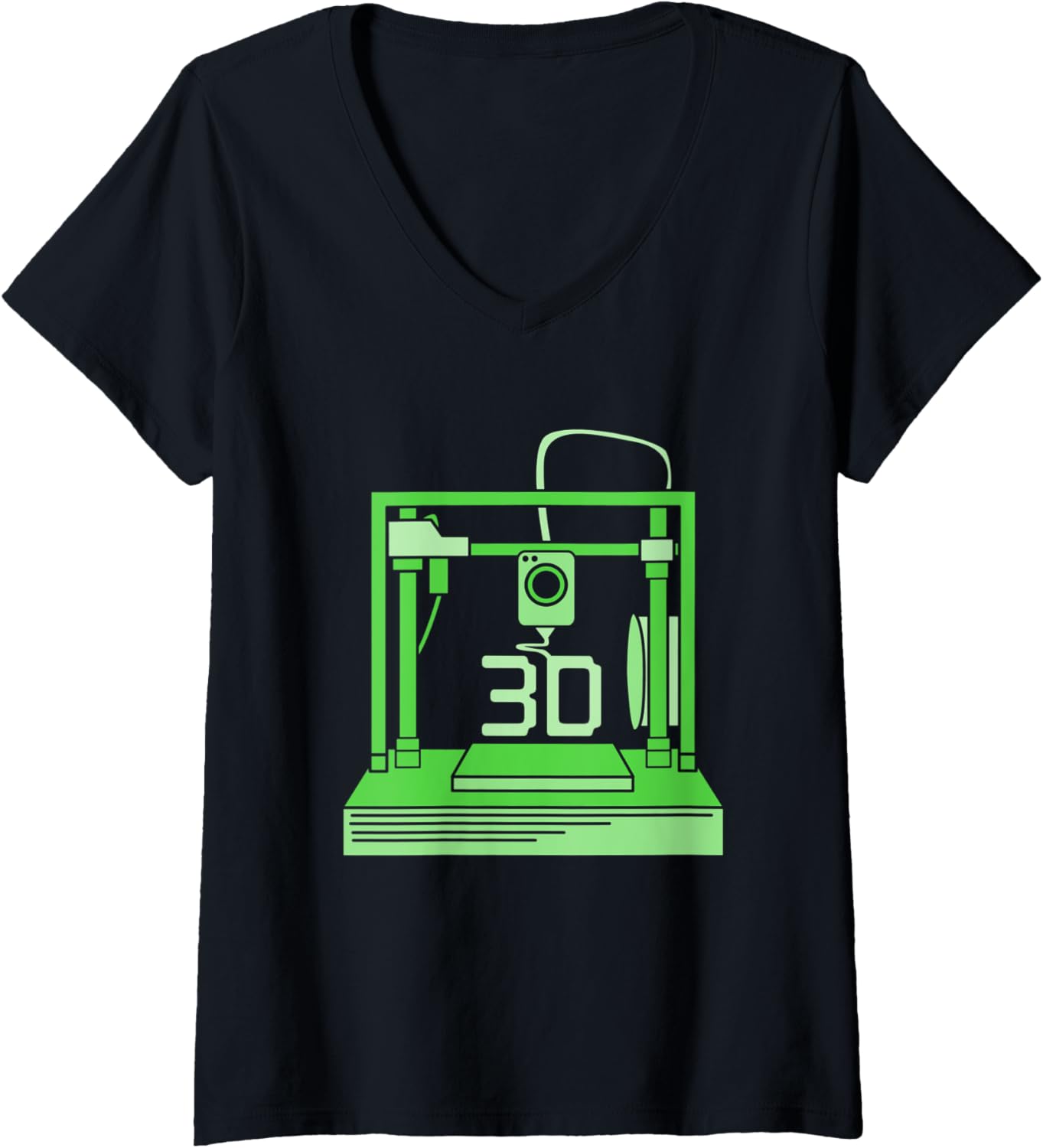 Womens 3D Printer Machine 3D Printing Men V Neck