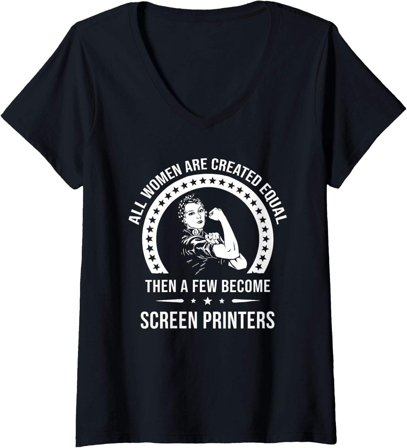 Screen Printer Shirts Women Screen Printer V Neck
