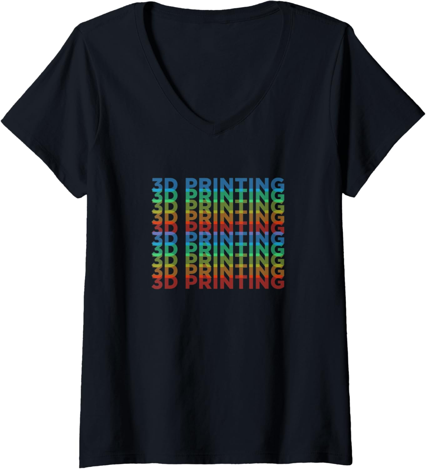 Womens 3D Printer Cnc G Code 3D Printing V Neck