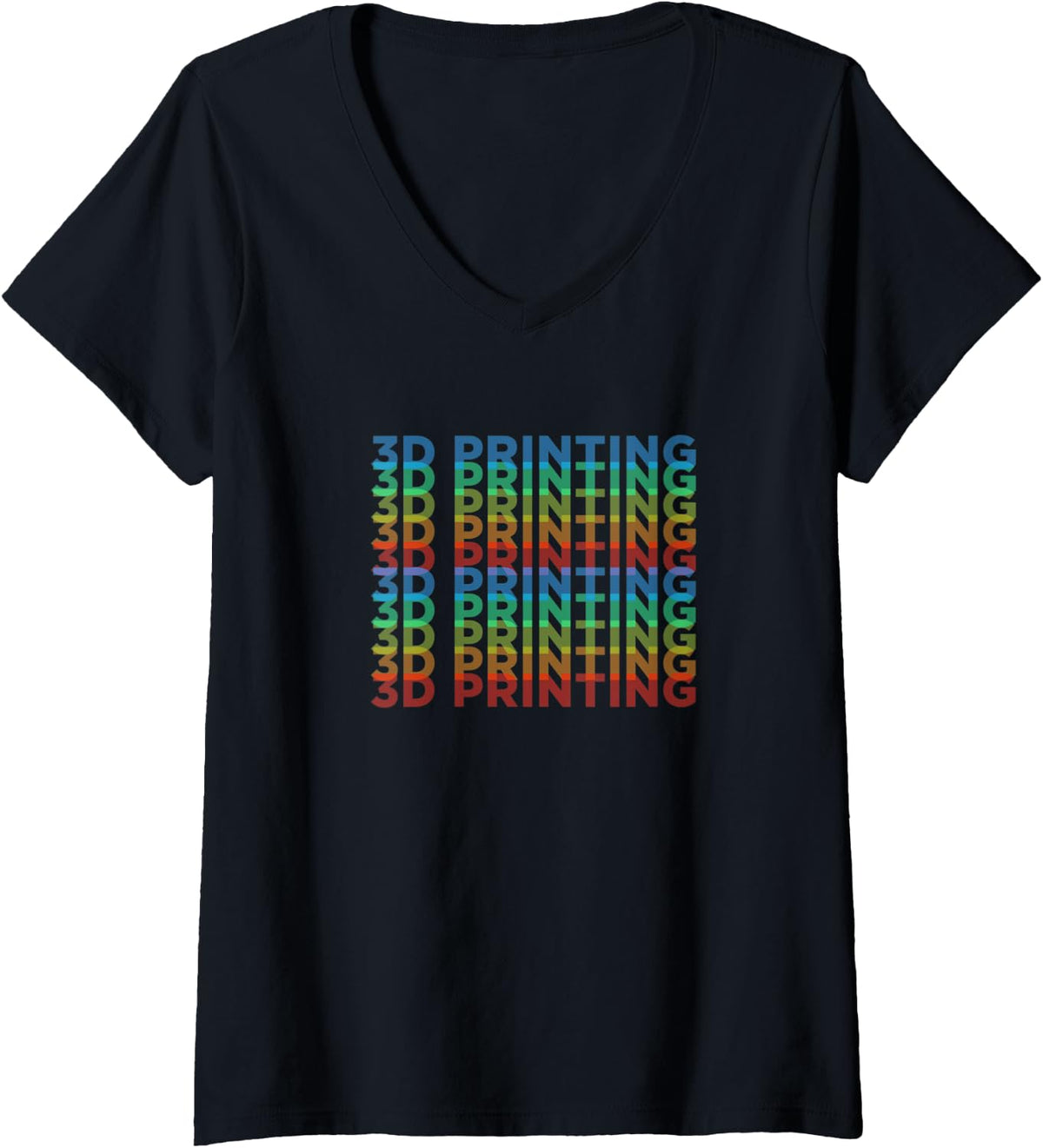 Womens 3D Printer Cnc G Code 3D Printing V Neck