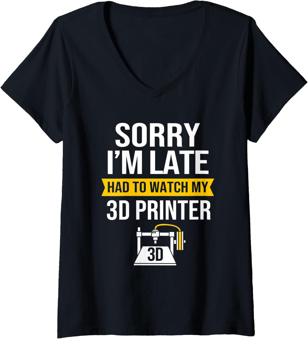 Womens 3D Printing Humor Hobbyist Funny 3D Printer Lovers V Neck