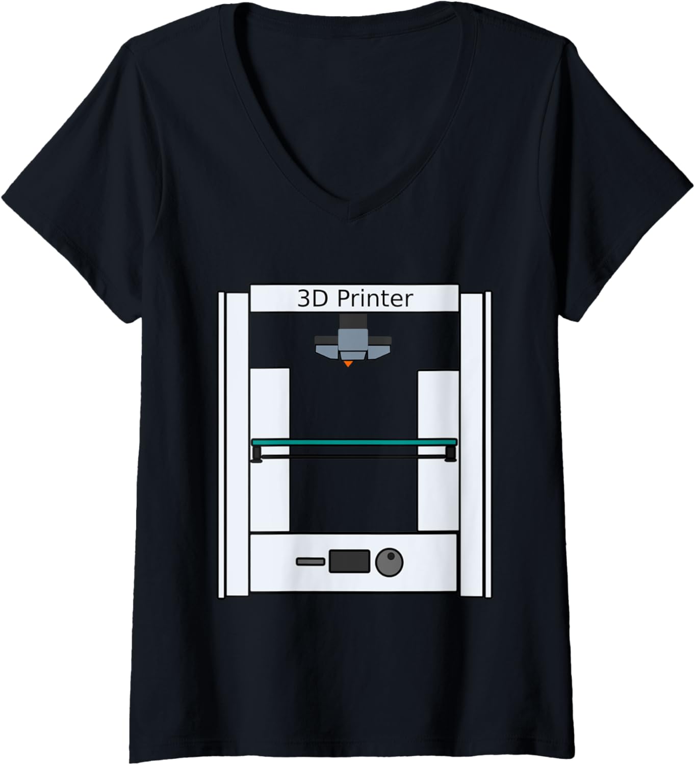 Womens 3D Printer V Neck