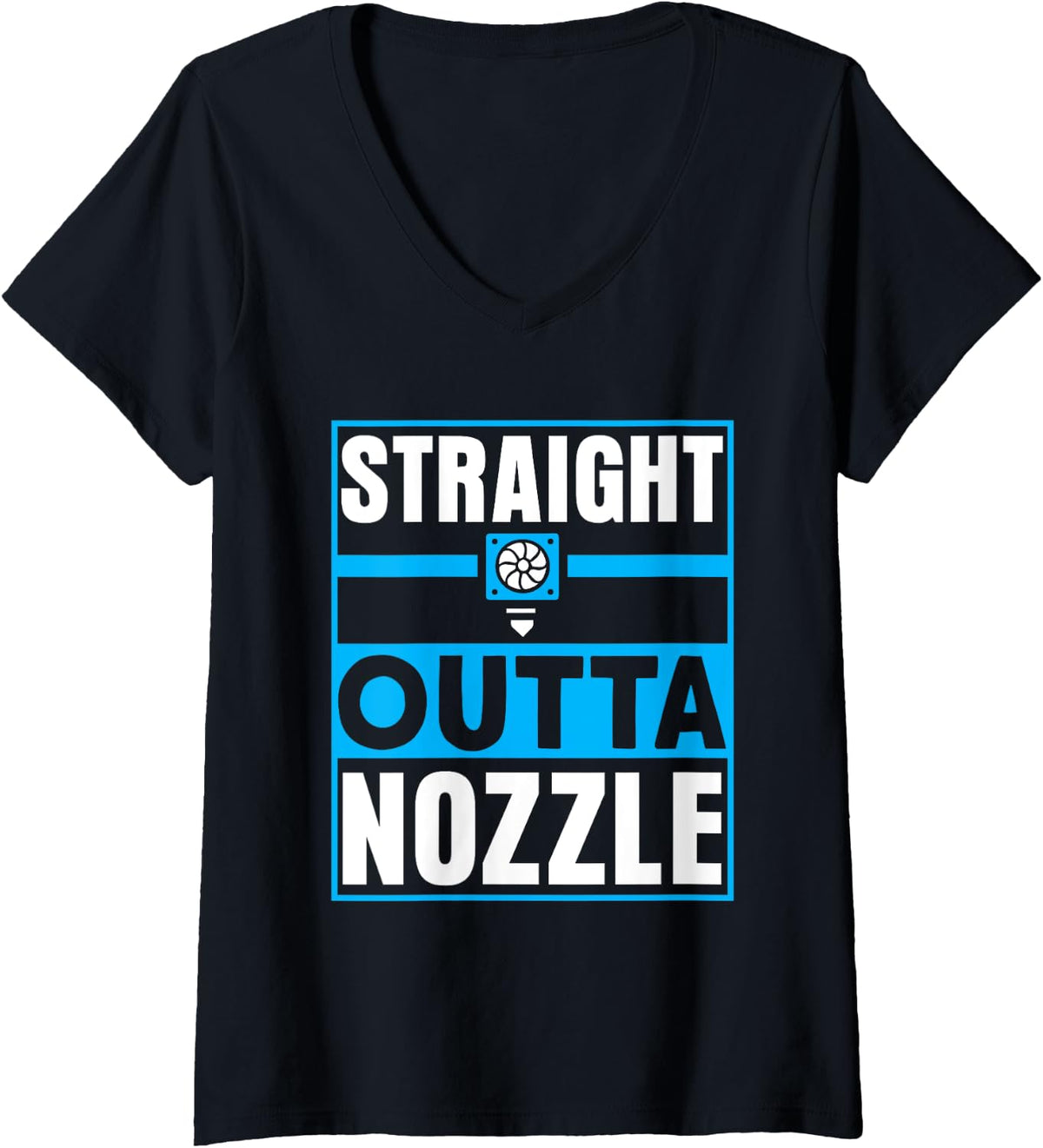 Womens Straight Outta Nozzle Programmer Machinist 3D Printing V Neck