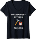 Funny Retired Printer Early Retirement Party V Neck