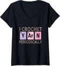 Womens Cute Crocheting - I Crochet Yarn Periodically Yarn Quilting V-Neck
