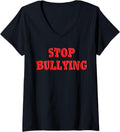 Womens Stop Bullying Tee V Neck