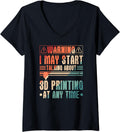 Womens 3D Printer 3D Filament Talking About 3D Printing V Neck