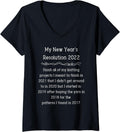 Womens 2022 Resolution Goals Knitting Funny Grandma Mom Yarn Lover V-Neck