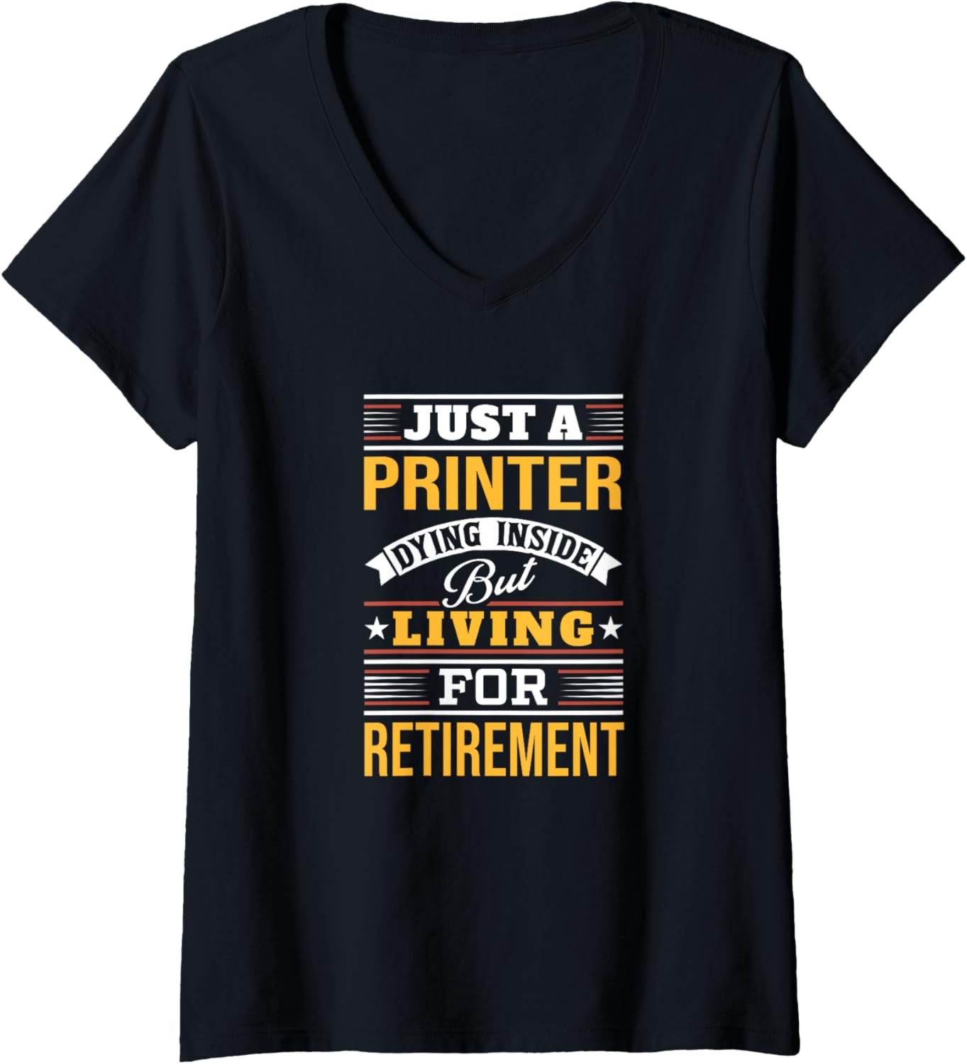 Womens Sarcastic Printer Job Funny Saying V Neck
