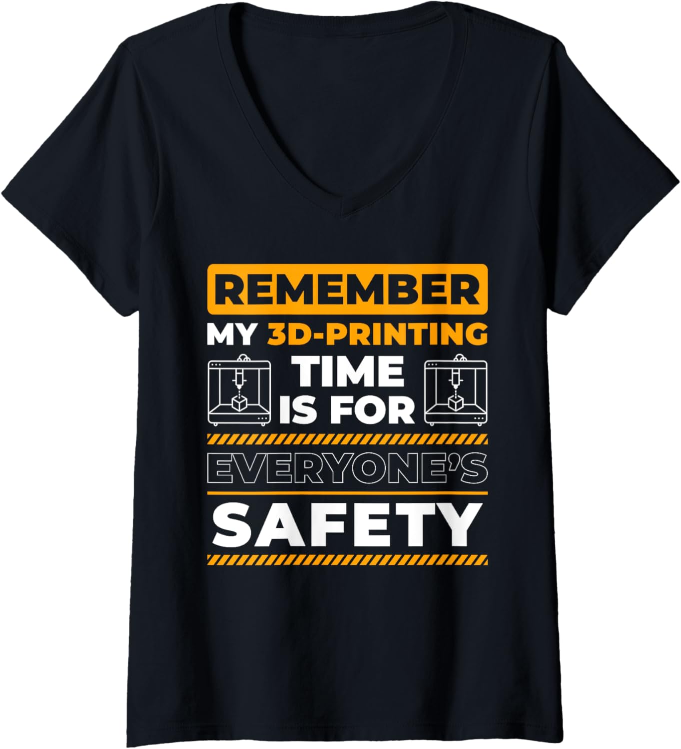 Womens Remember My 3D Printing Time 3D Printer V Neck
