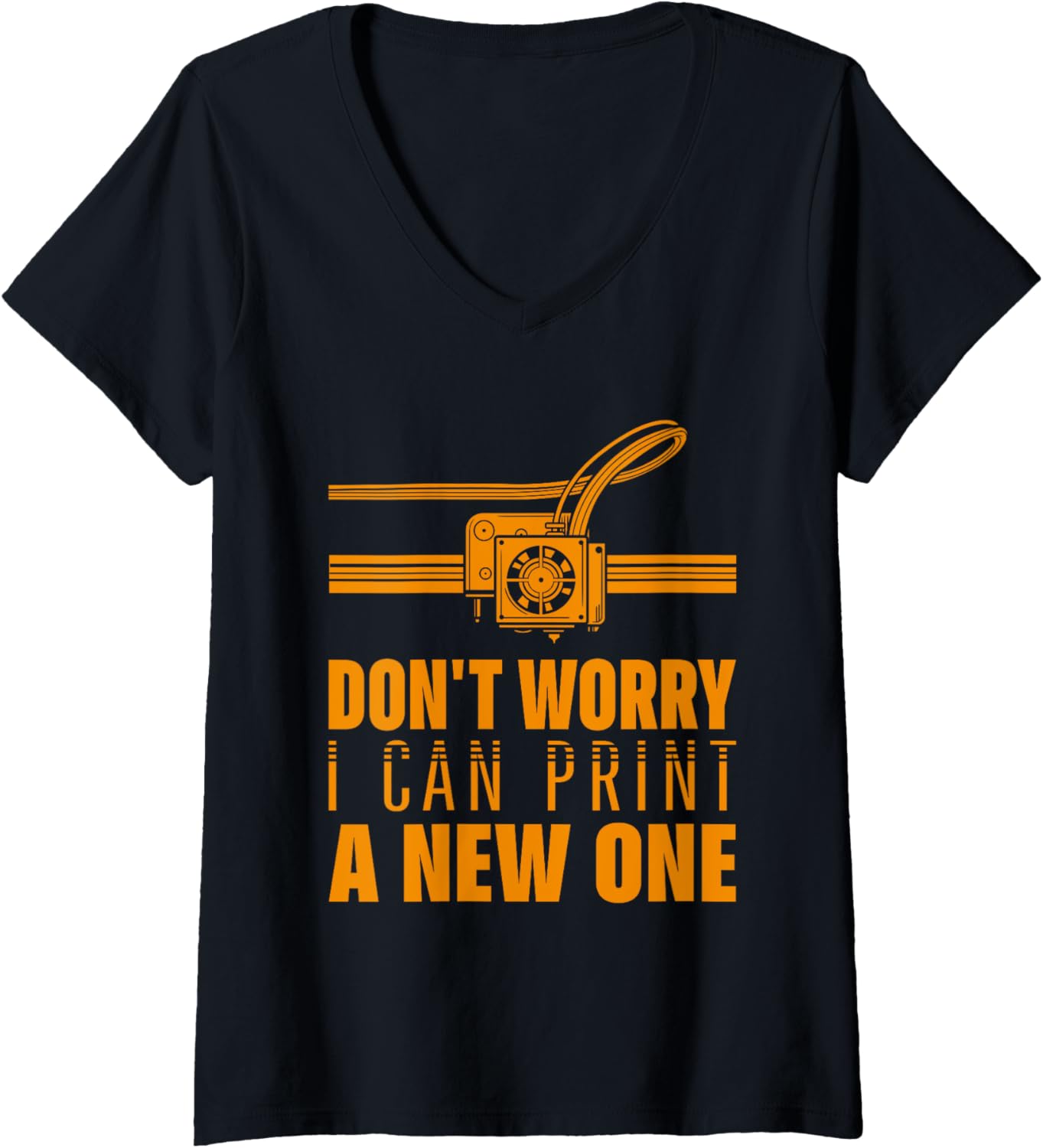 Womens Funny 3D Printer Geek Filament Printing Machine Lover Outfit V Neck