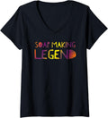 Womens Soap Making Legend - Proud Soap Maker V-Neck
