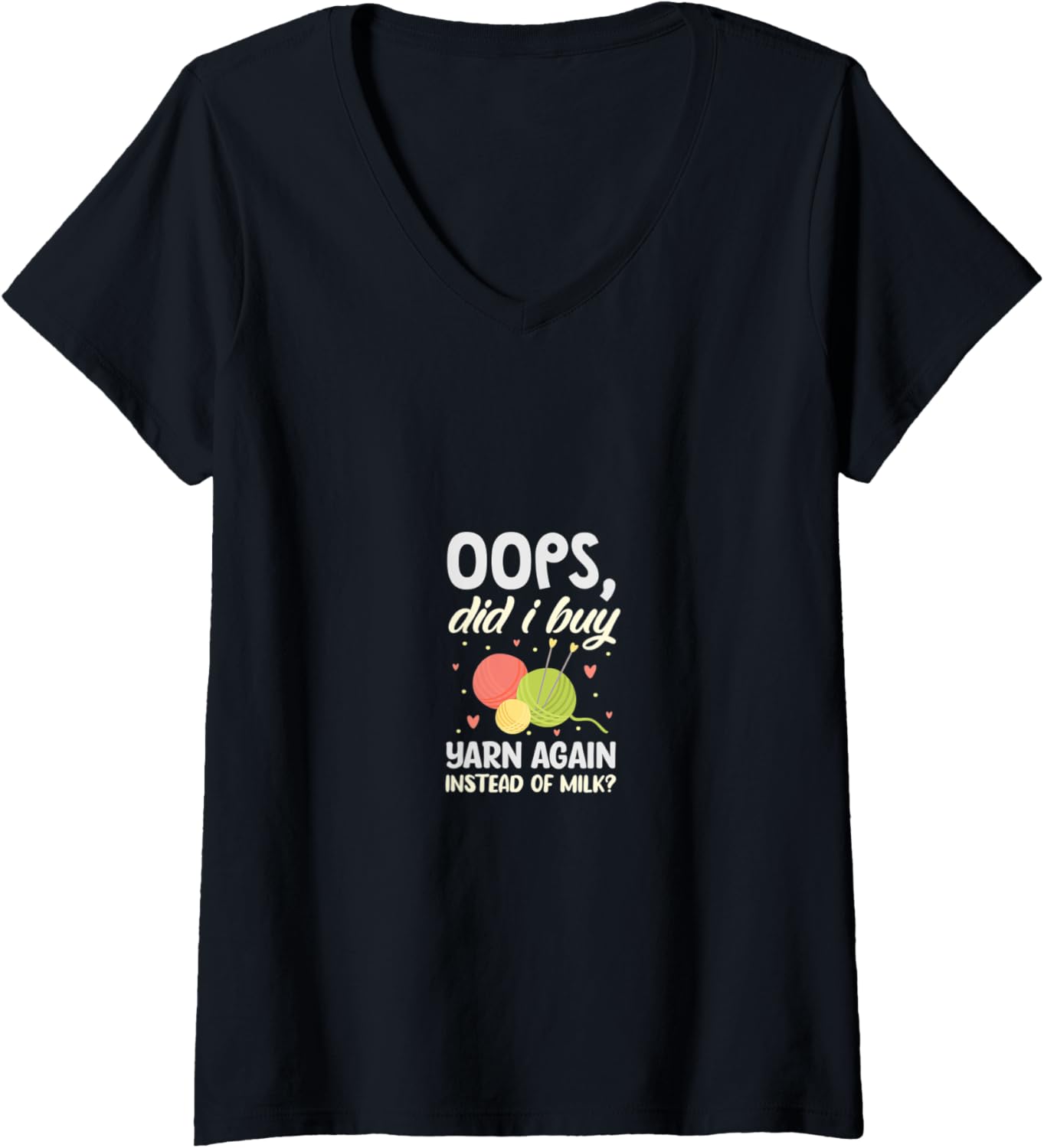 Womens knitting - Buy more Yarn V-Neck