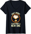 Womens Funny 3D Printing Joke Printers 3D Printer V Neck