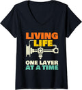 Womens Living Life One Layer At A Time 3D Printing Geek V