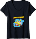 Womens Printer Technician Funny Superhero Job V Neck