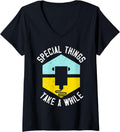 Womens Special Things Take A While 3D Printing 3D Printer V Neck