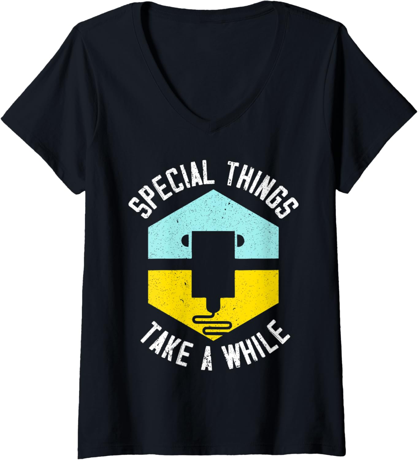 Womens Special Things Take A While 3D Printing 3D Printer V Neck