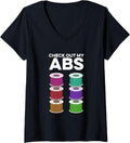 Womens Funny Abs 3D Printing Service Business 3D Printer Lovers V Neck