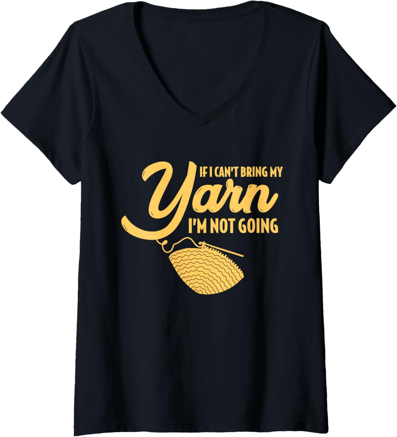 Womens Crocheting Knitting Yarn Knitters Knitting V-Neck